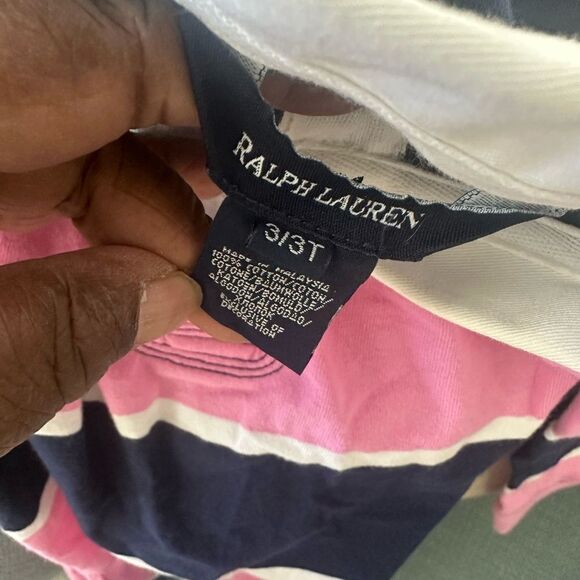 Ralph Lauren Girls Pink & Blue Dress 3/3T - Picture 5 of 6